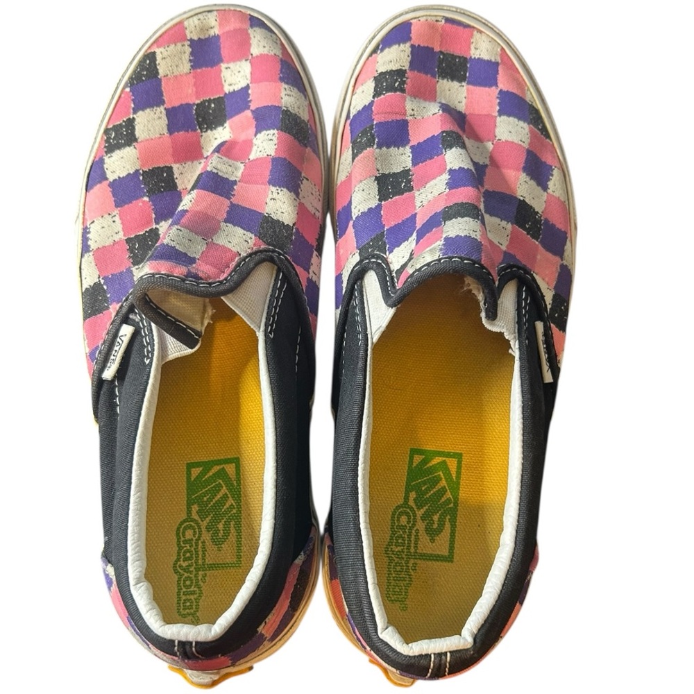 Vans Pink and Purple Canvas Sneakers Slip-On - Picture 6 of 8